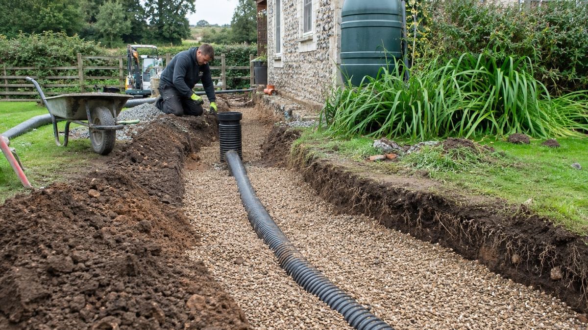 Soakaway rebuild at a property near Withersfield